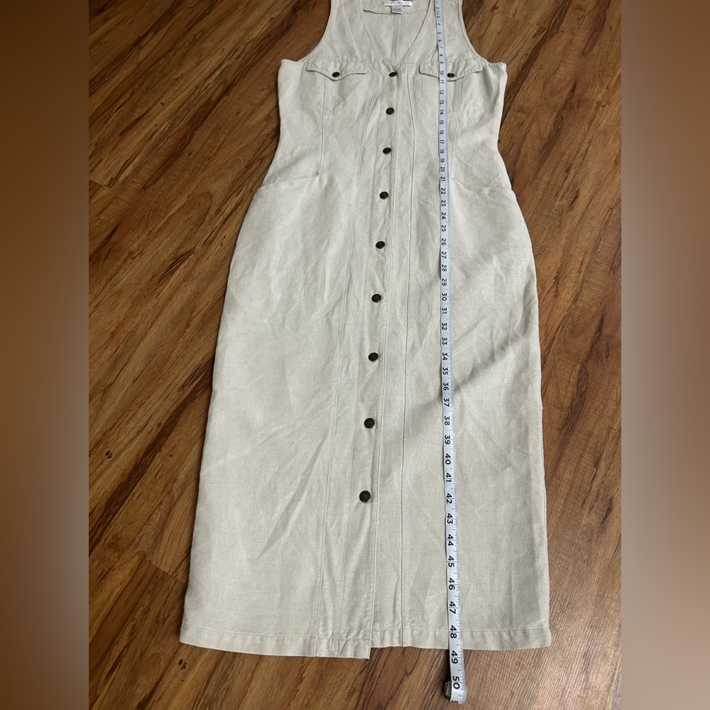 Vintage 90s The Limited Linen Cotton Blend Button Snap Maxi Dress Womens 6 - Picture 12 of 12